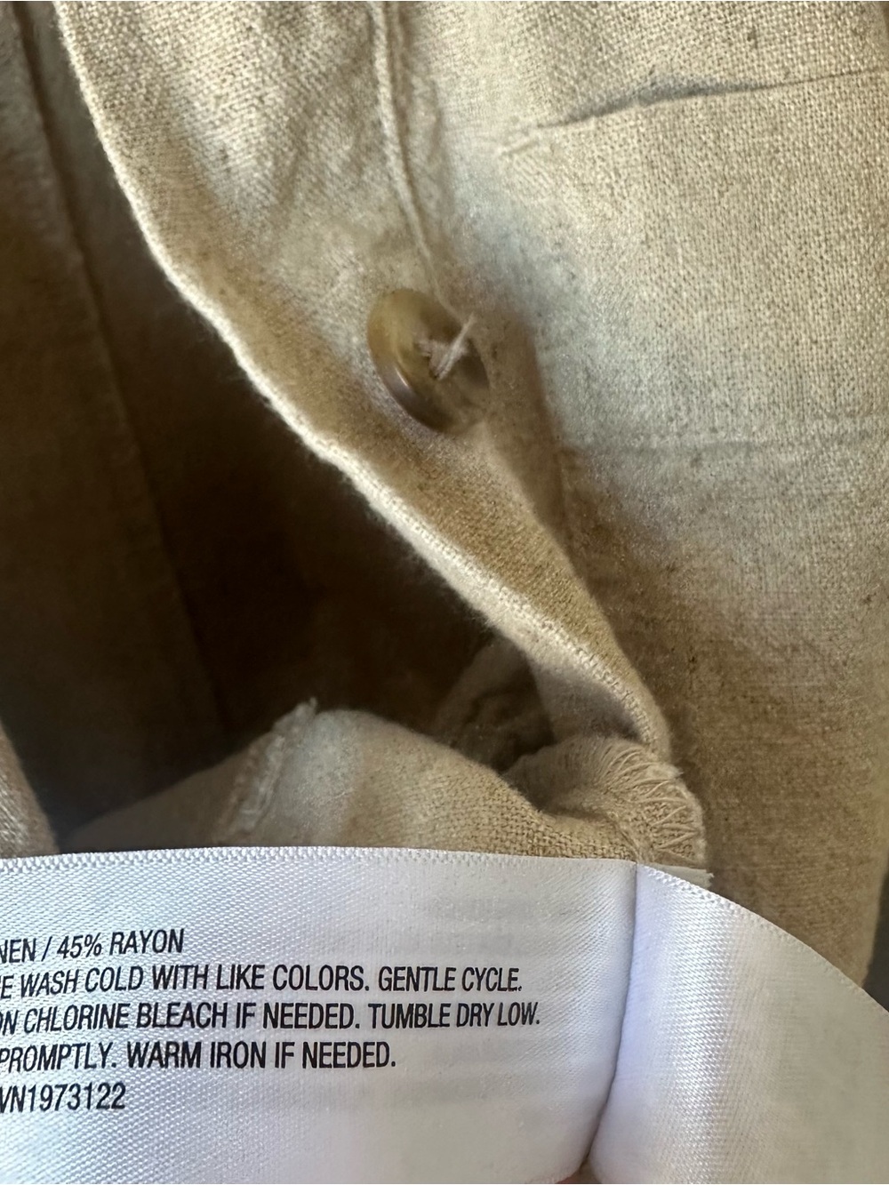 Universal Thread Neutral Linen-Cotton Button Junpsuit - Picture 4 of 4